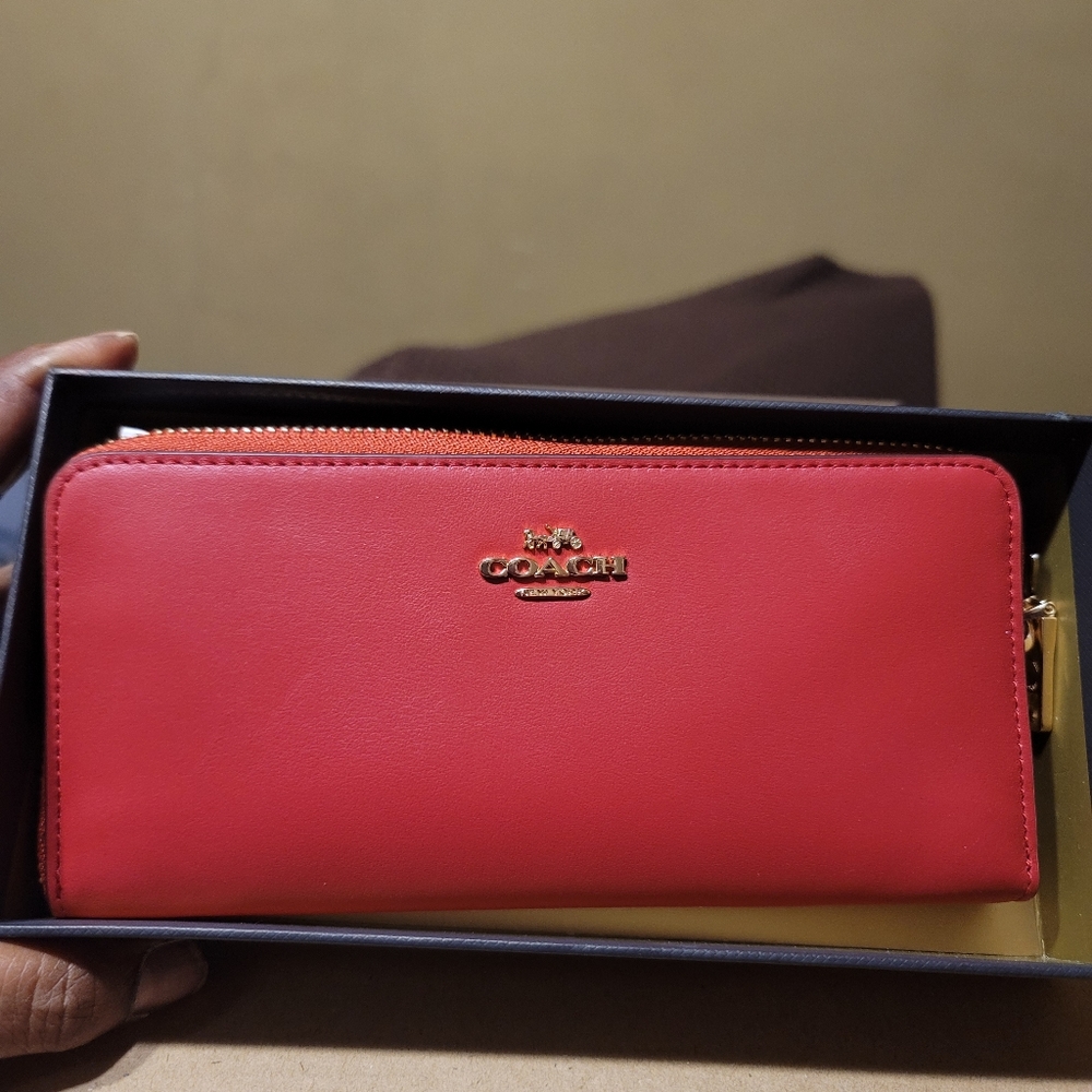 Red coach wallet